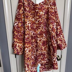 Anthropologie Multicolor Floral Blouse